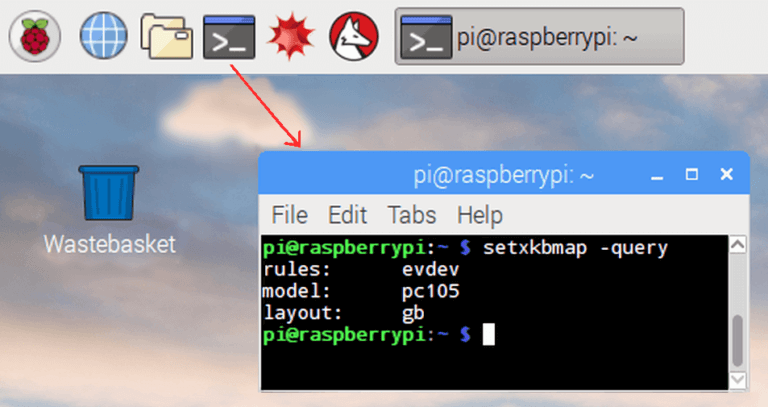 Raspberry Pi Desktop mit setxkbmap in der Konsole