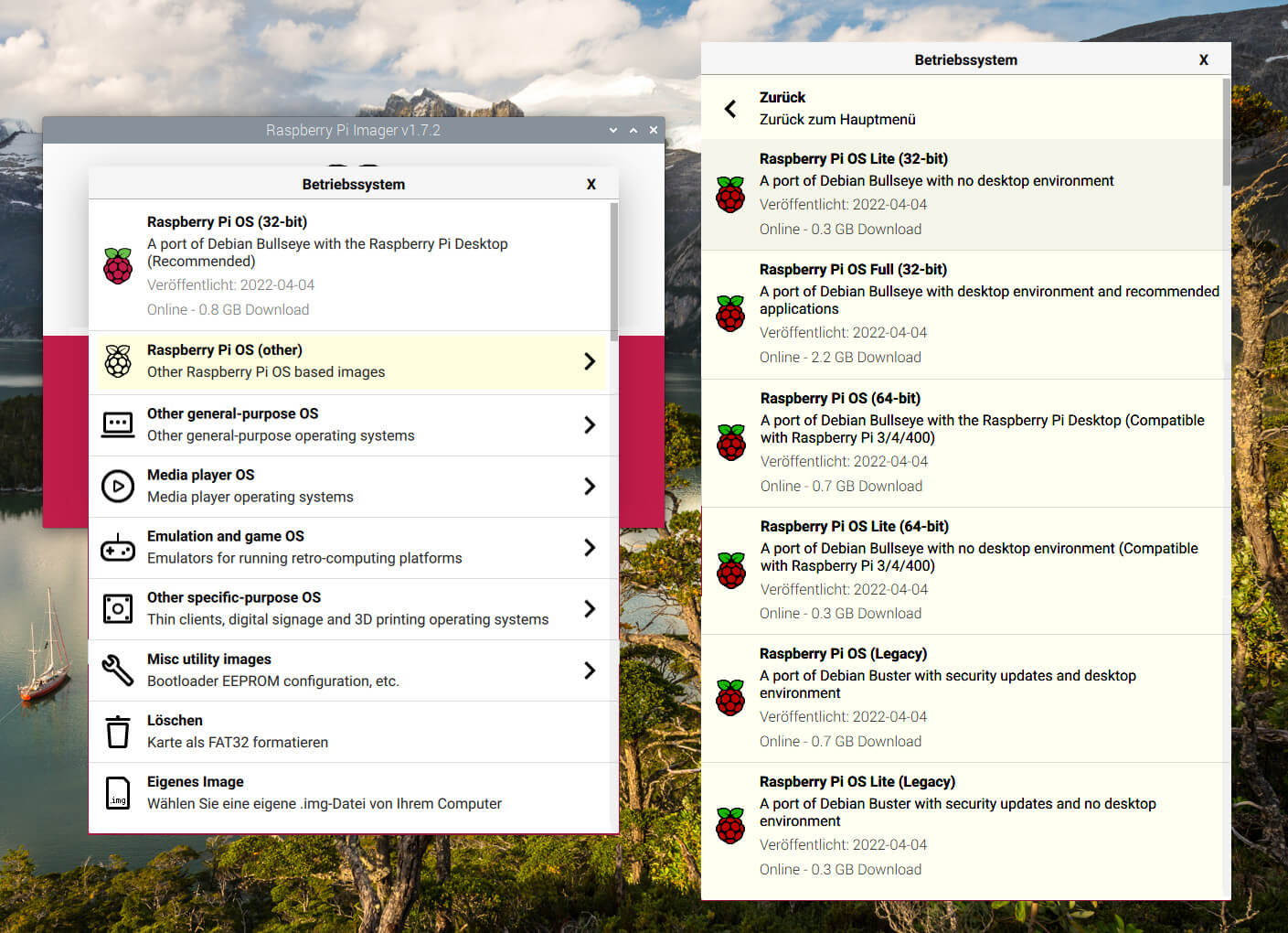 Raspberry Pi Imager 1.7, Buster,Bullseye, Backup/Mount/Restore